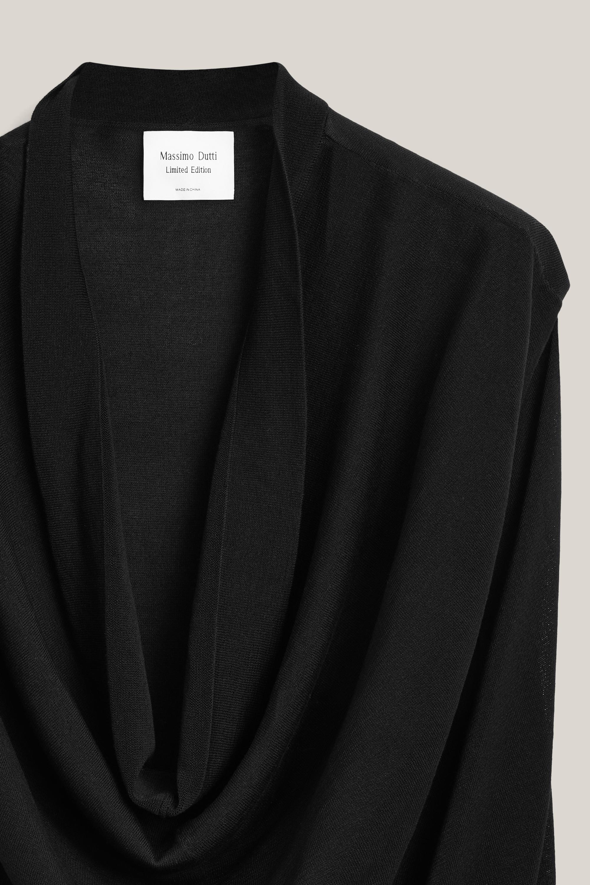 Silk blend top with cowl neckline - LIMITED EDITION